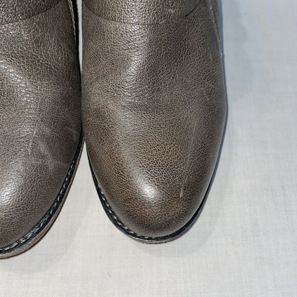 Halsa Michelle Womens Zip Sides Bootine Size 11 M Brown Leather Block Heels - Picture 9 of 12